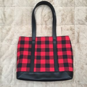 Talbots Buffalo Plaid Tote